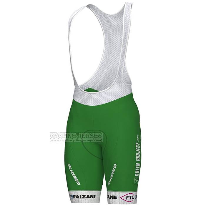 2023 Cycling Jersey Bardiani Csf Faizane Green White Short Sleeve And Bib Short